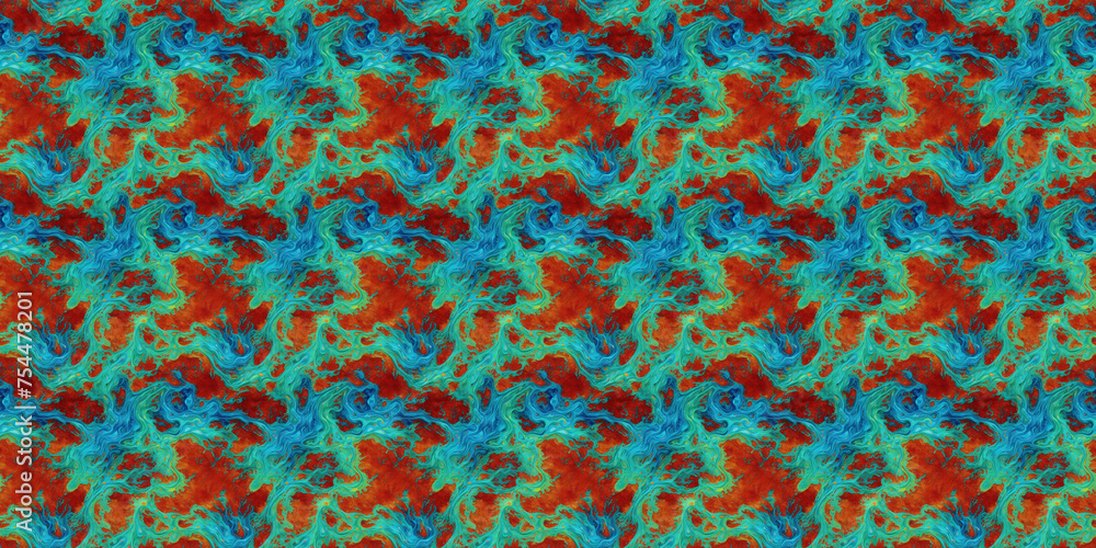 Computer Generated Red and Blue Pattern