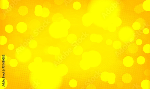 Yellow bokeh background for banner, poster, ad, celebrations, and various design works