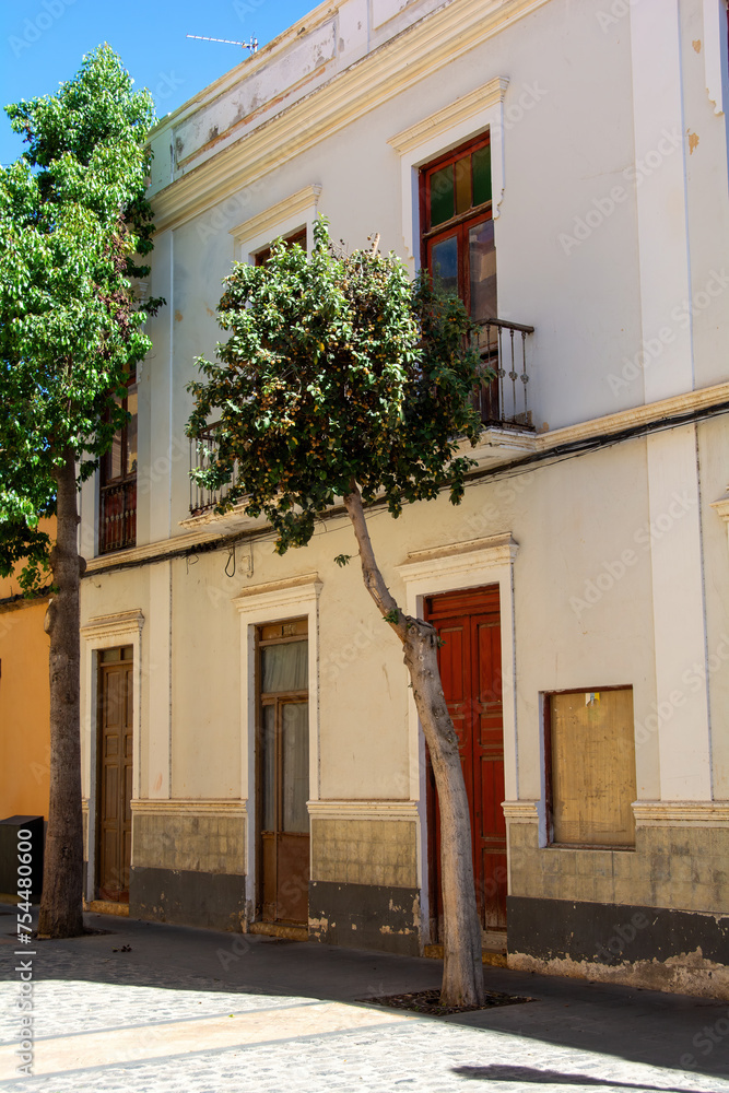 Fototapeta premium Old house with balcony in Spain