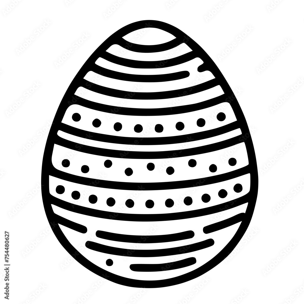 Easter egg coloring page with intricate patterns. Easter egg coloring page with intricate patterns.
