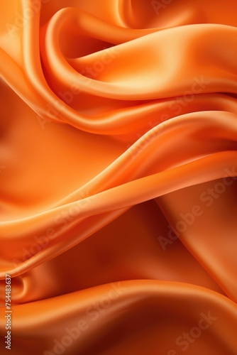 Detailed shot of vibrant orange fabric. Ideal for textile backgrounds