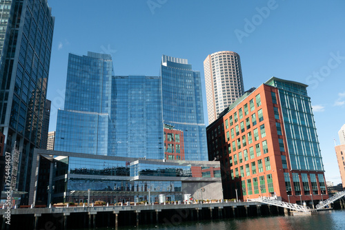 Panorama Boston, Boston skyline, 2012, jour, horizontal
