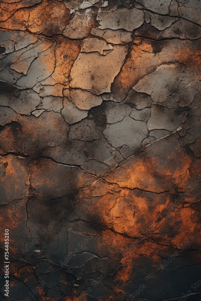 Detailed view of fire burning on a wall, suitable for backgrounds or textures