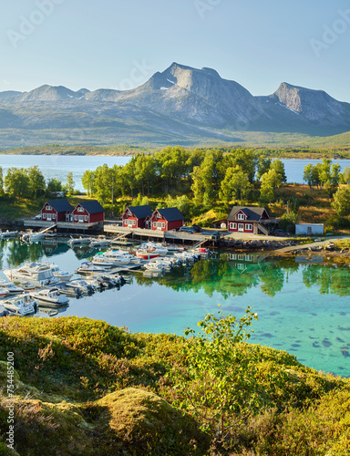 Kulhornet, Stortinden, Eidtinden, Hakonset, Ballangen, Ofoten, Nordland, Norwegen photo