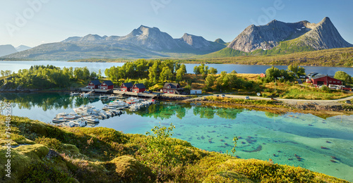 Kulhornet, Stortinden, Eidtinden, Hakonset, Ballangen, Ofoten, Nordland, Norwegen photo