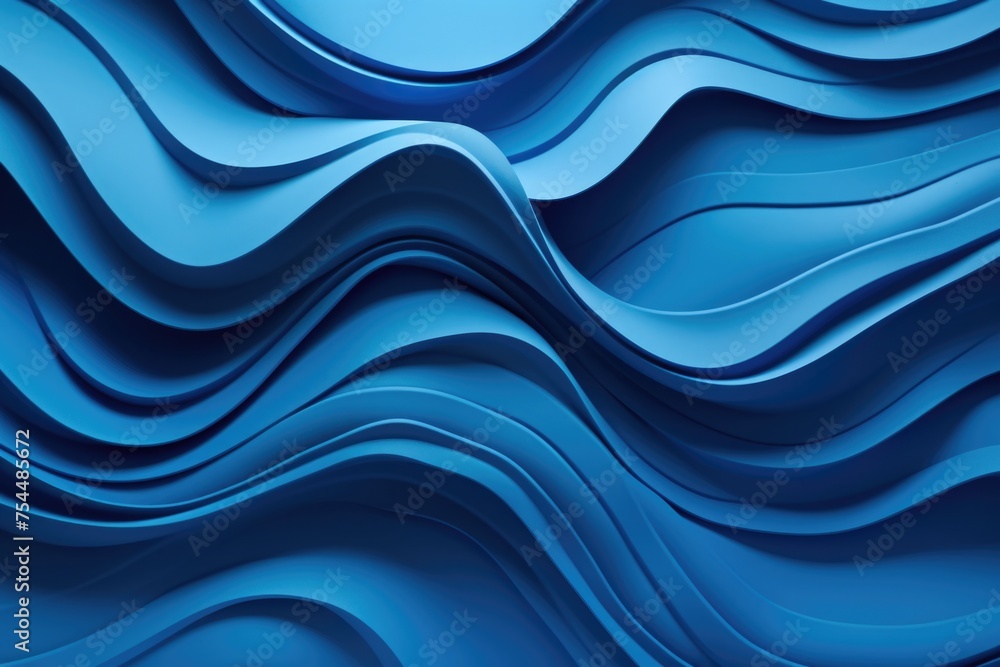 Fototapeta premium Close up of a blue wavy background, suitable for various design projects