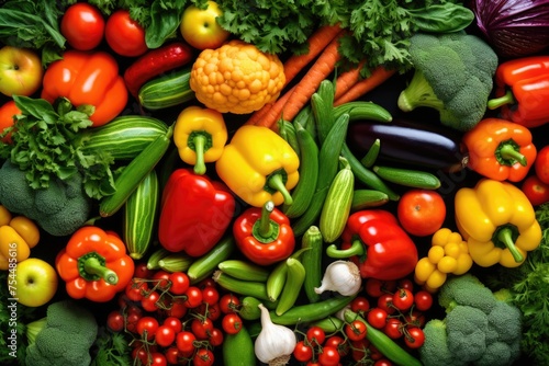 A variety of fresh produce, perfect for healthy eating concepts