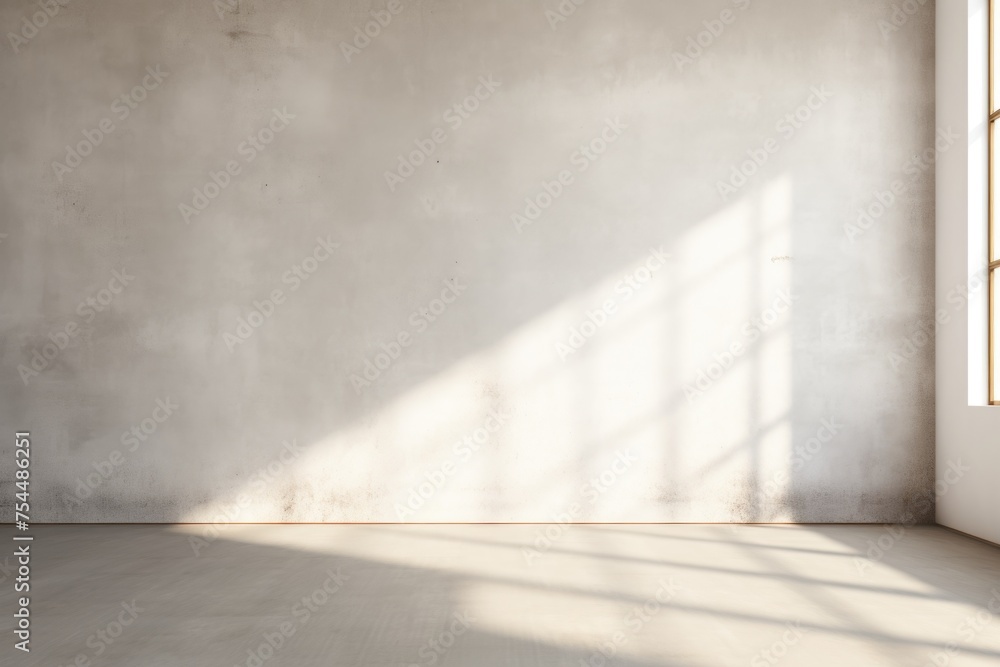 Simple empty room with a window, suitable for various design concepts Simple empty room with a window, suitable for various design concepts