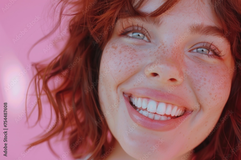 Close up of a woman with freckles, suitable for skincare and beauty concepts Close up of a woman with freckles, suitable for skincare and beauty concepts