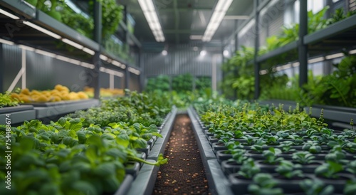 Abundant Greenery in a Greenhouse