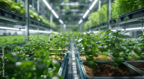 Abundant Greenery in a Greenhouse