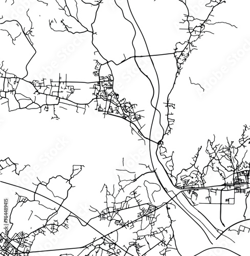 Silhouette map of Zapresic Croatia