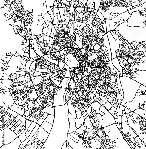 Silhouette map of Toulouse France