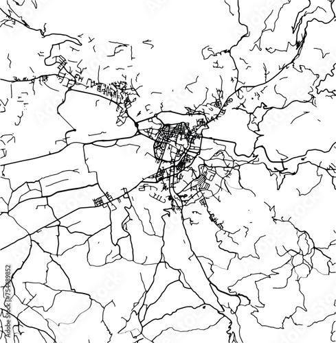 Silhouette map of Terni Italy