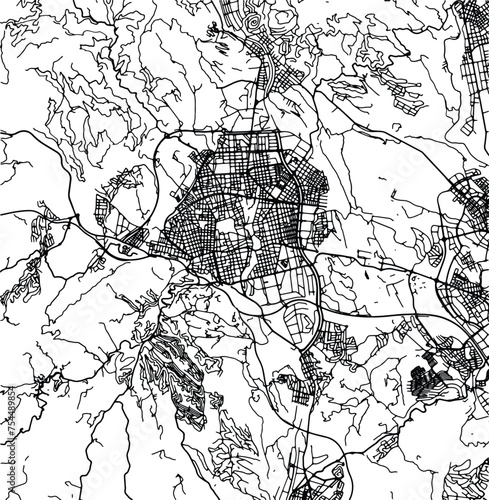 Silhouette map of Terrassa Spain