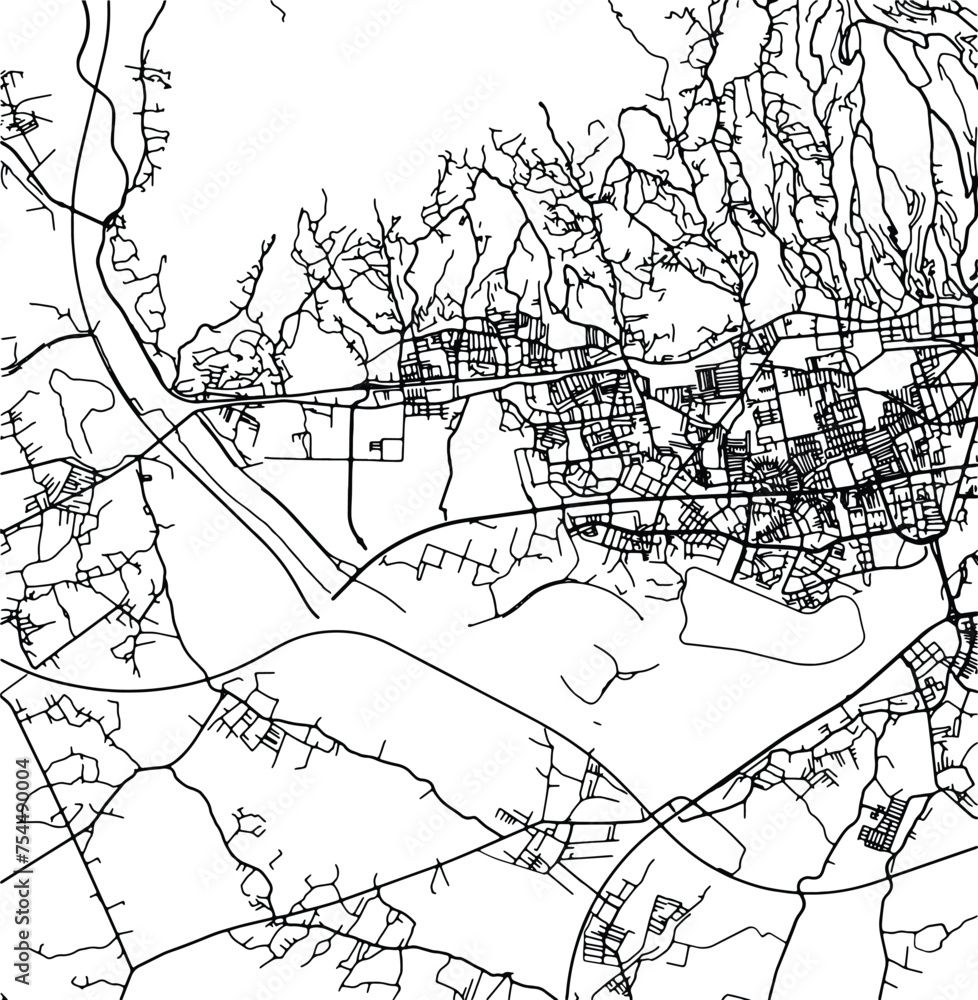 Silhouette map of Stenjevec Croatia