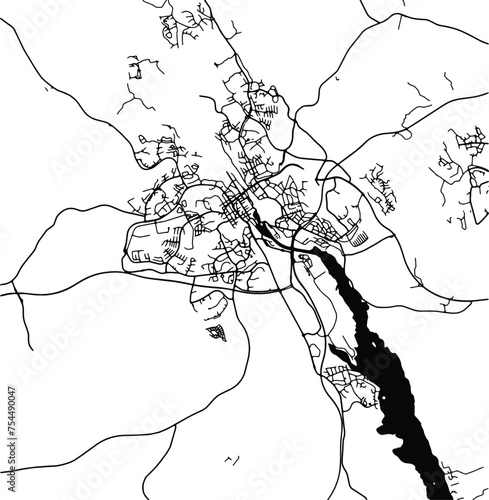 Silhouette map of Soedertaelje Sweden