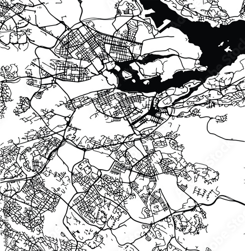 Silhouette map of Soedermalm Sweden