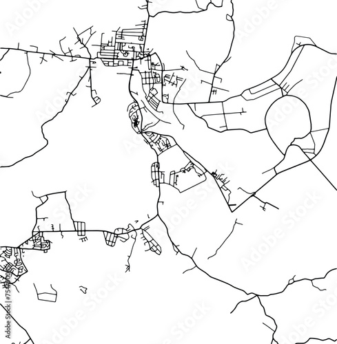Silhouette map of Sisak Croatia