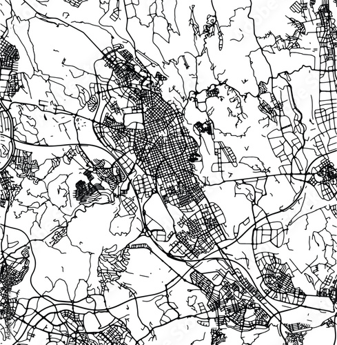Silhouette map of Sabadell Spain