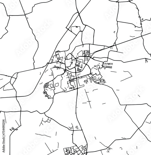 Silhouette map of Roosendaal Netherlands photo