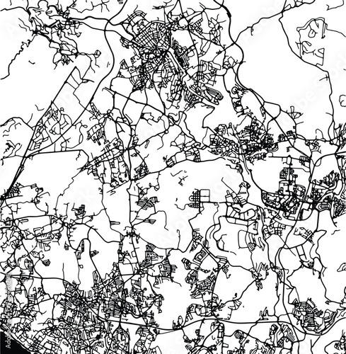 Silhouette map of Rio de Mouro Portugal