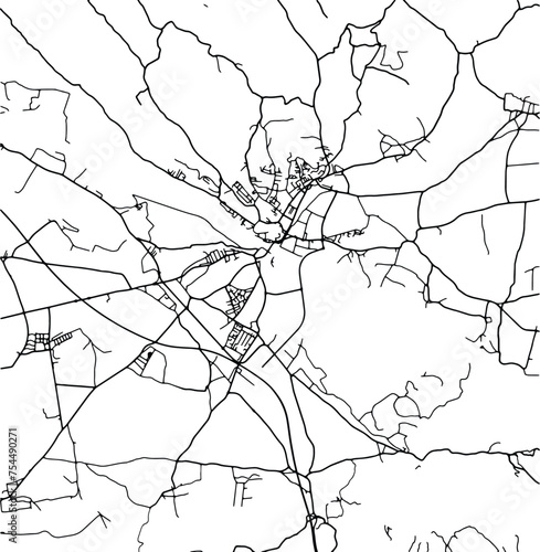 Silhouette map of Ptuj Slovenia
