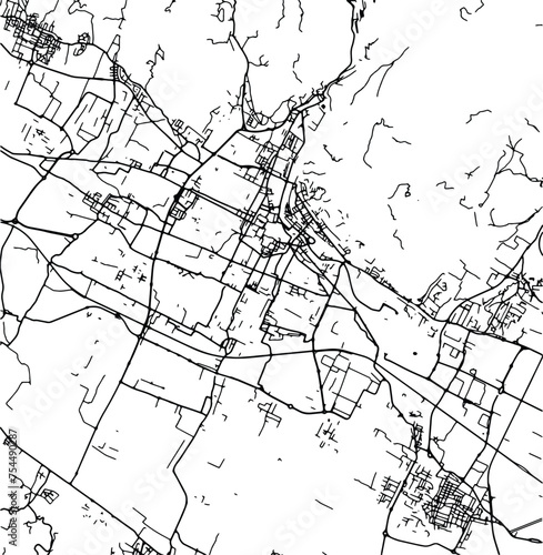 Silhouette map of Prato Italy