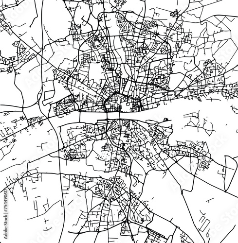 Silhouette map of Orleans France
