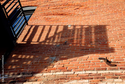 Fire escape shadow