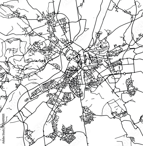 Silhouette map of Metz France