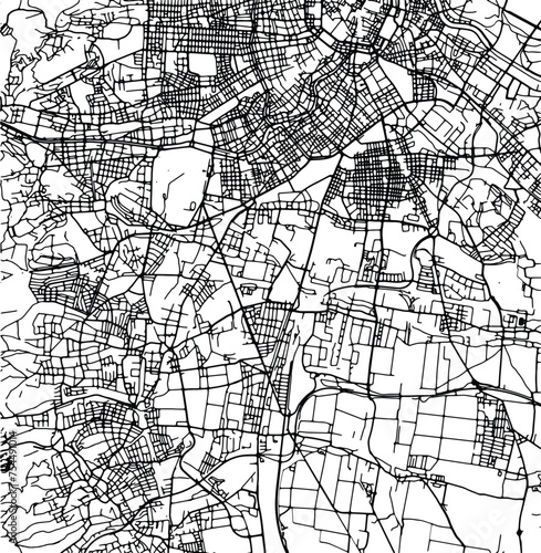 Silhouette map of Meidling Austria
