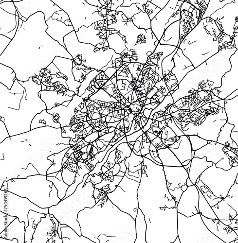 Silhouette map of Limoges France