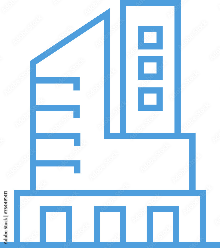 Building Line Icon Building Line Icon