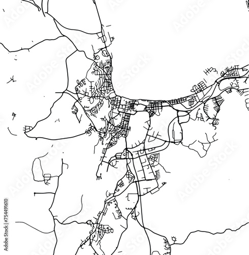 Silhouette map of Joenkoeping Sweden