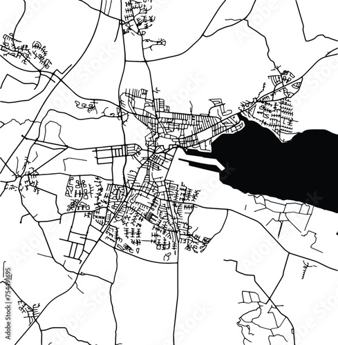 Silhouette map of Horsens Denmark