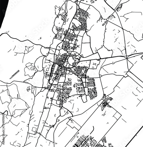 Silhouette map of Haarlem Netherlands