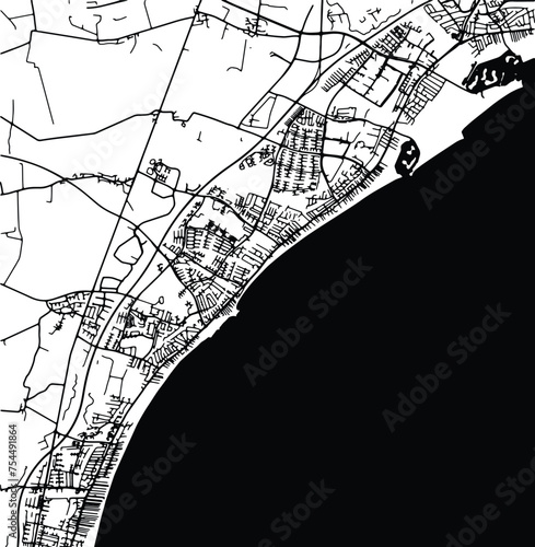 Silhouette map of Greve Denmark