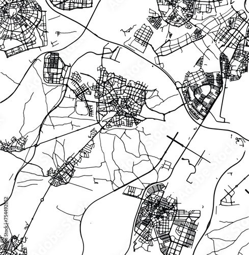 Silhouette map of Fuenlabrada Spain