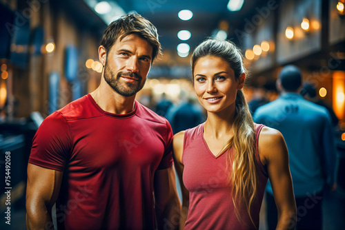 Portrait Of a Fit Couple At the Gym