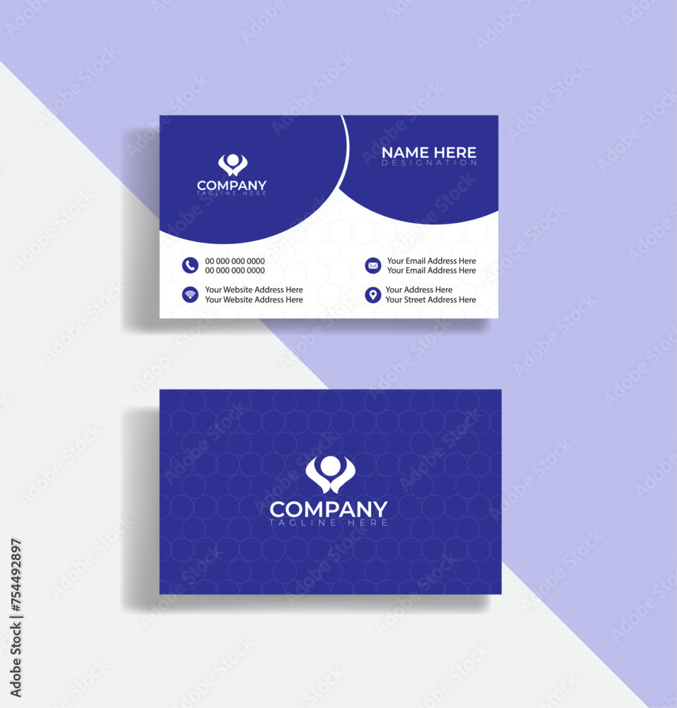 Visiting card for business. Flat design vector abstract creative Visiting card for business. Flat design vector abstract creative