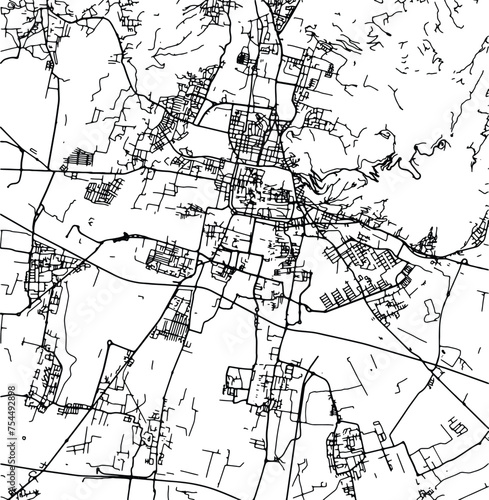 Silhouette map of Brescia Italy