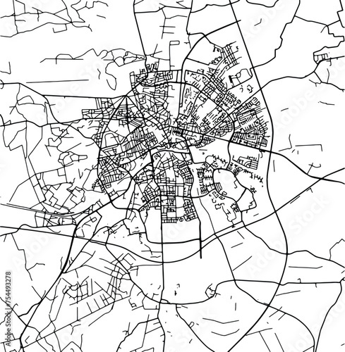 Silhouette map of Apeldoorn Netherlands