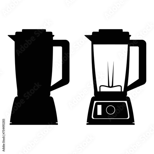 Blender silhouette, blender clipart on a white background, vector illustration