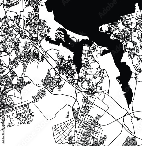 Silhouette map of Amora Portugal