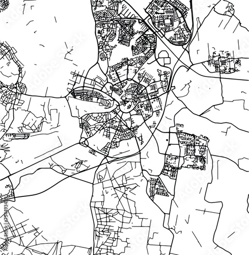 Silhouette map of Amersfoort Netherlands