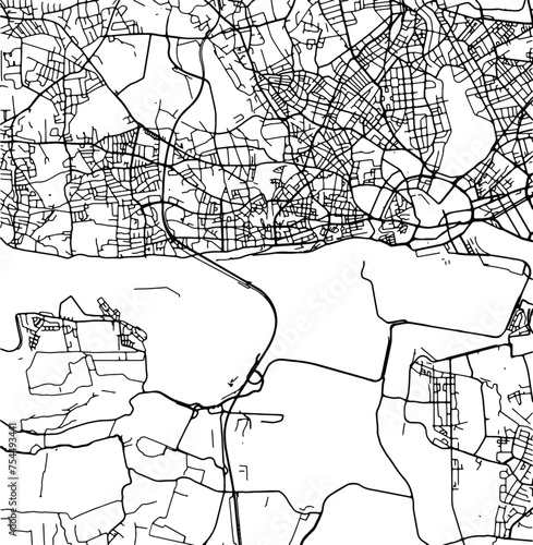 Silhouette map of Altona Germany