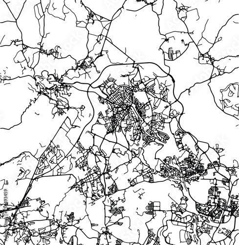 Silhouette map of Algueirao Portugal