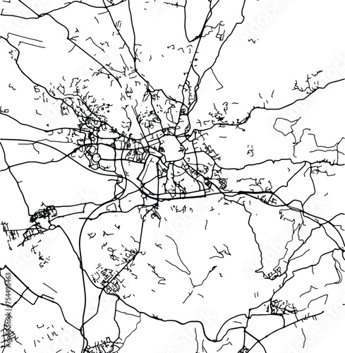 Silhouette map of Aix-en-Provence France