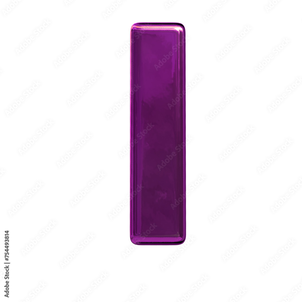 Symbol made of purple vertical blocks. letter i Symbol made of purple vertical blocks. letter i